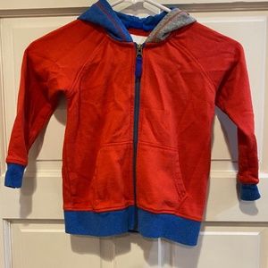Mini Boden Color Block Hoodie Sweatshirt Zip Kids